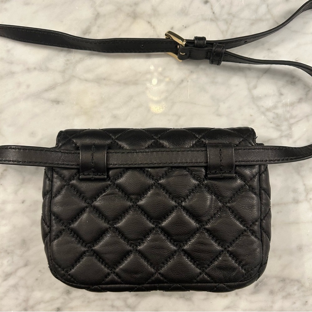 Michael Kors Sloan Black Quilted Leather Belt Bag - Picture 5 of 16